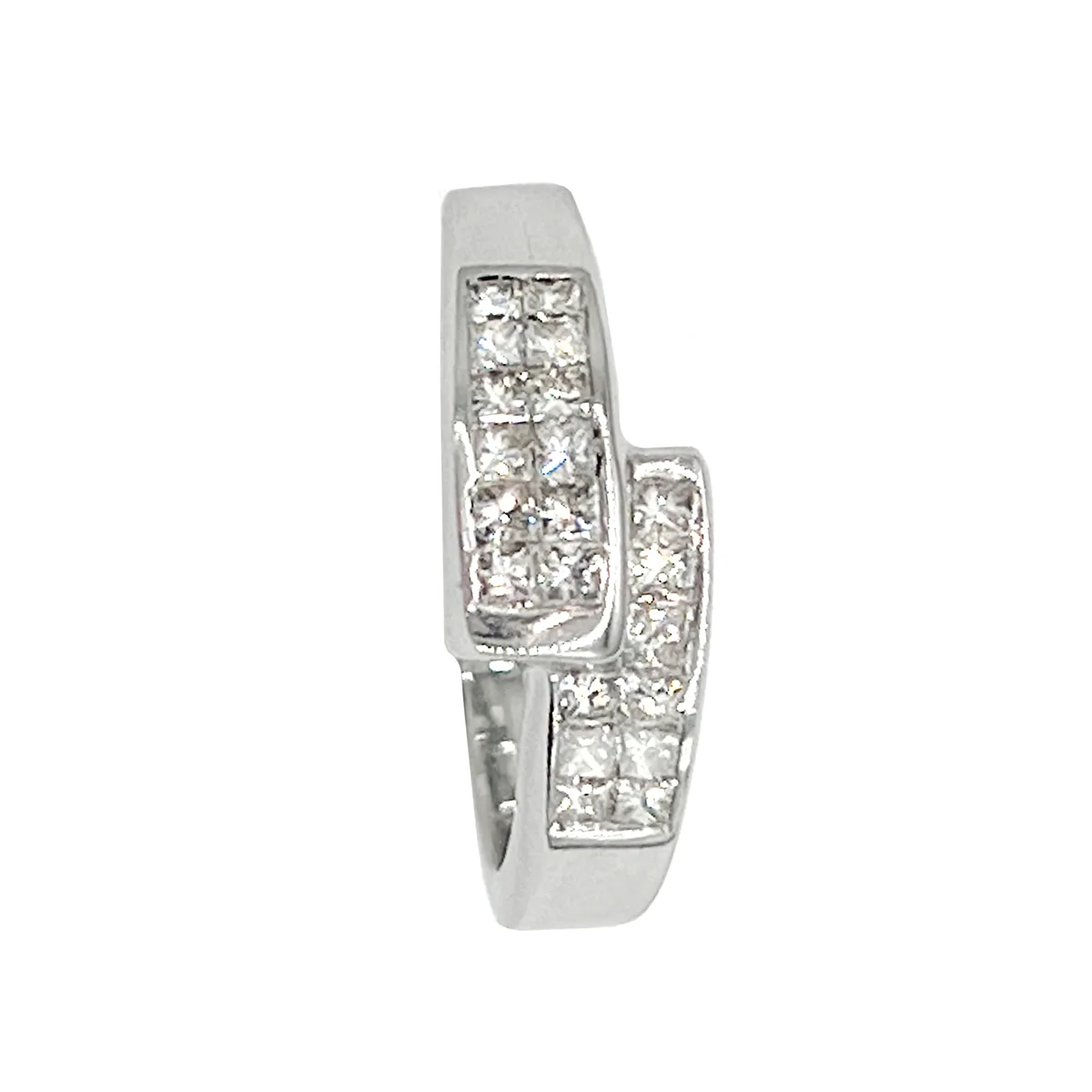 Fancy Zigzag Ring | Pre-Loved | 18K White Gold - Image 3