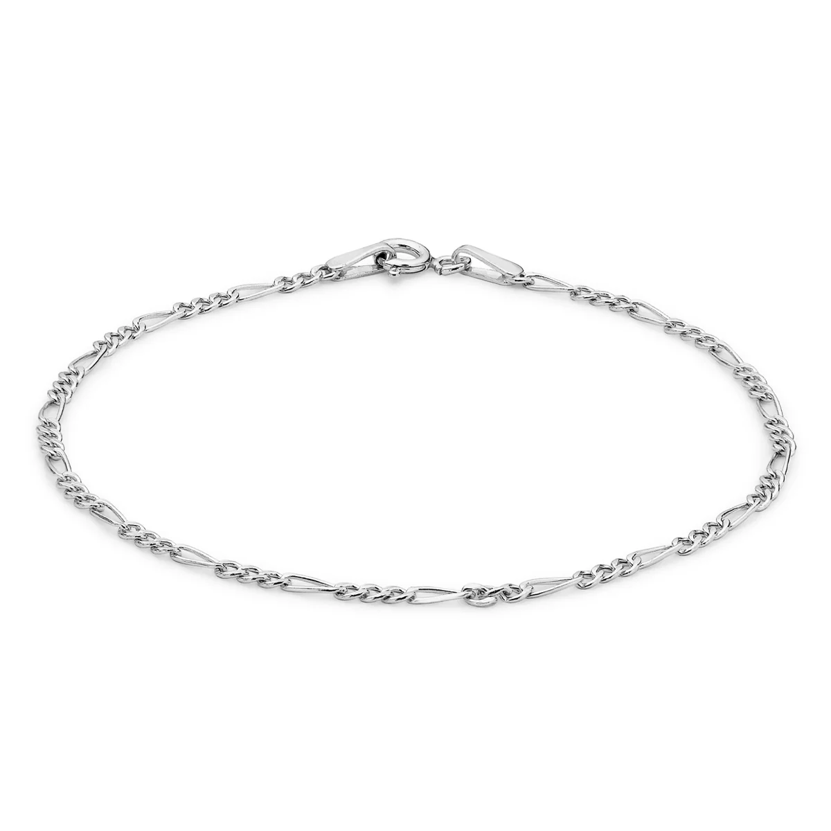 Figaro Link Charm Bracelet | 9K Solid Gold - Image 2