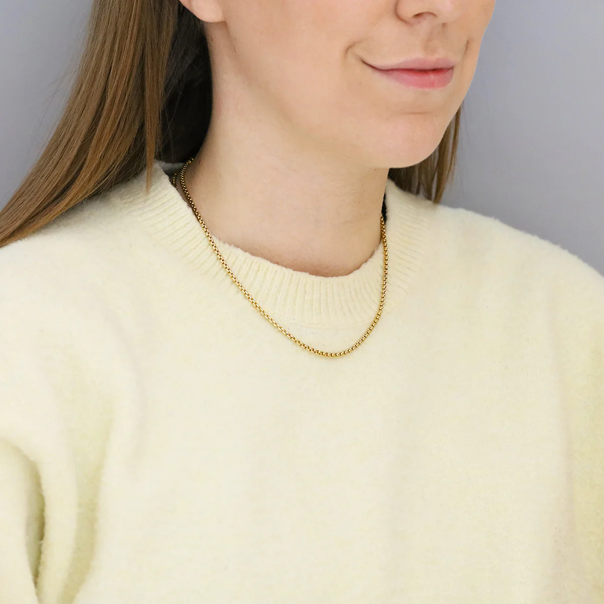 Fope 2mm Belcher Chain Necklace | Pre-Loved | 18K Yellow Gold - Image 5