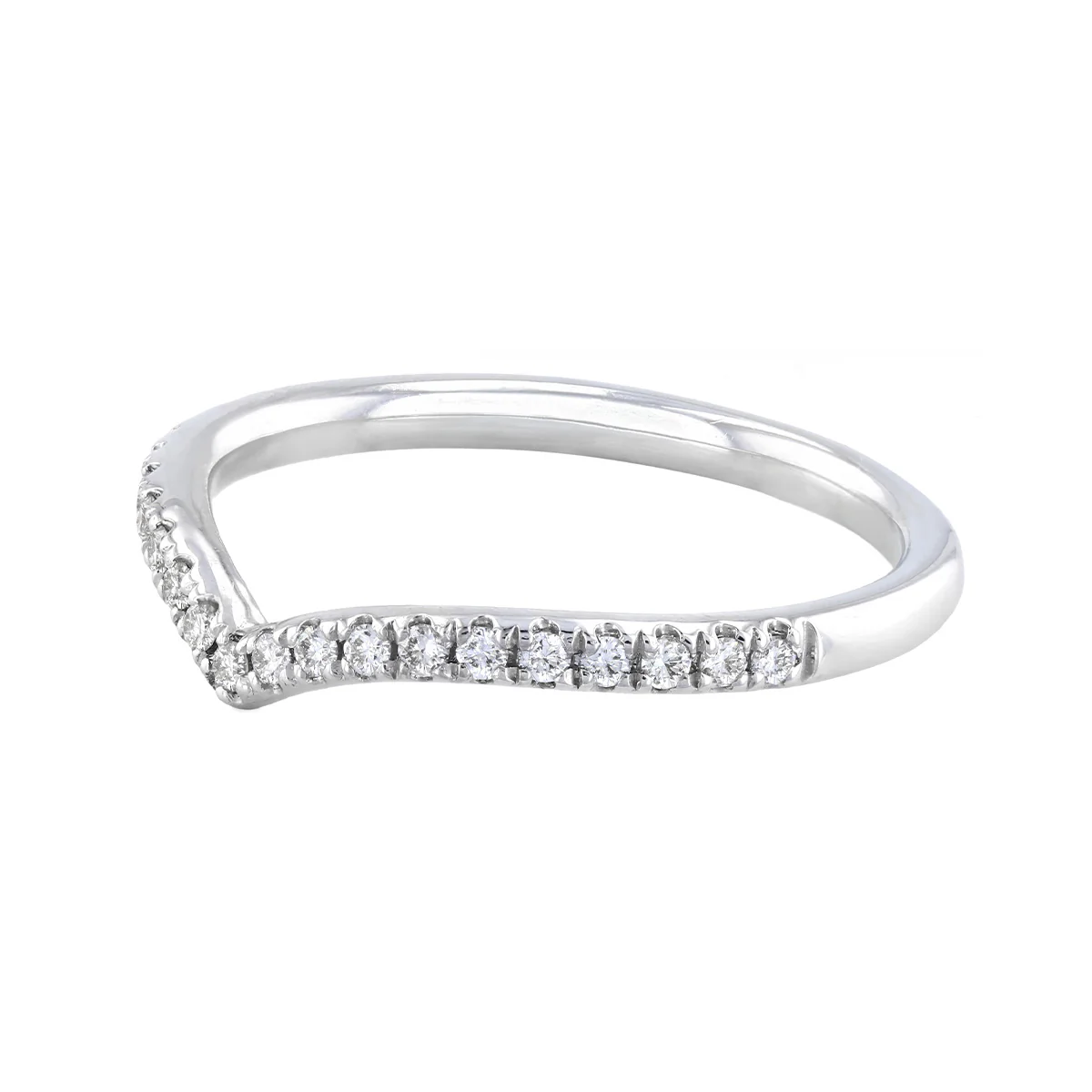 Grace Wishbone 0.17ct Diamond Wedding Ring | Platinum - Image 3