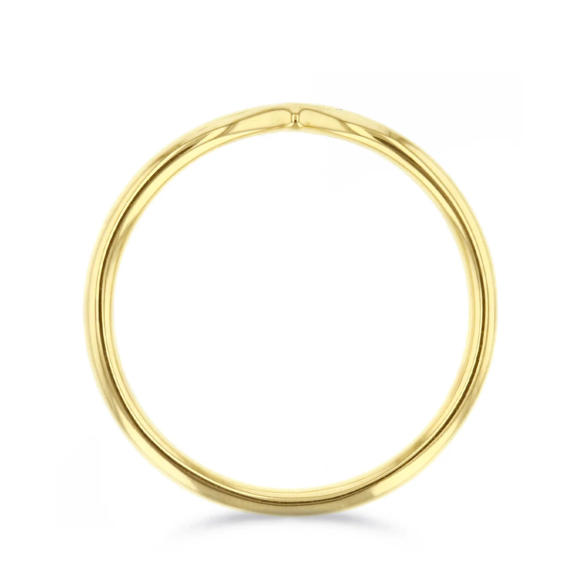 Grace Wishbone Plain Wedding Ring | 18K Yellow Gold - Image 5
