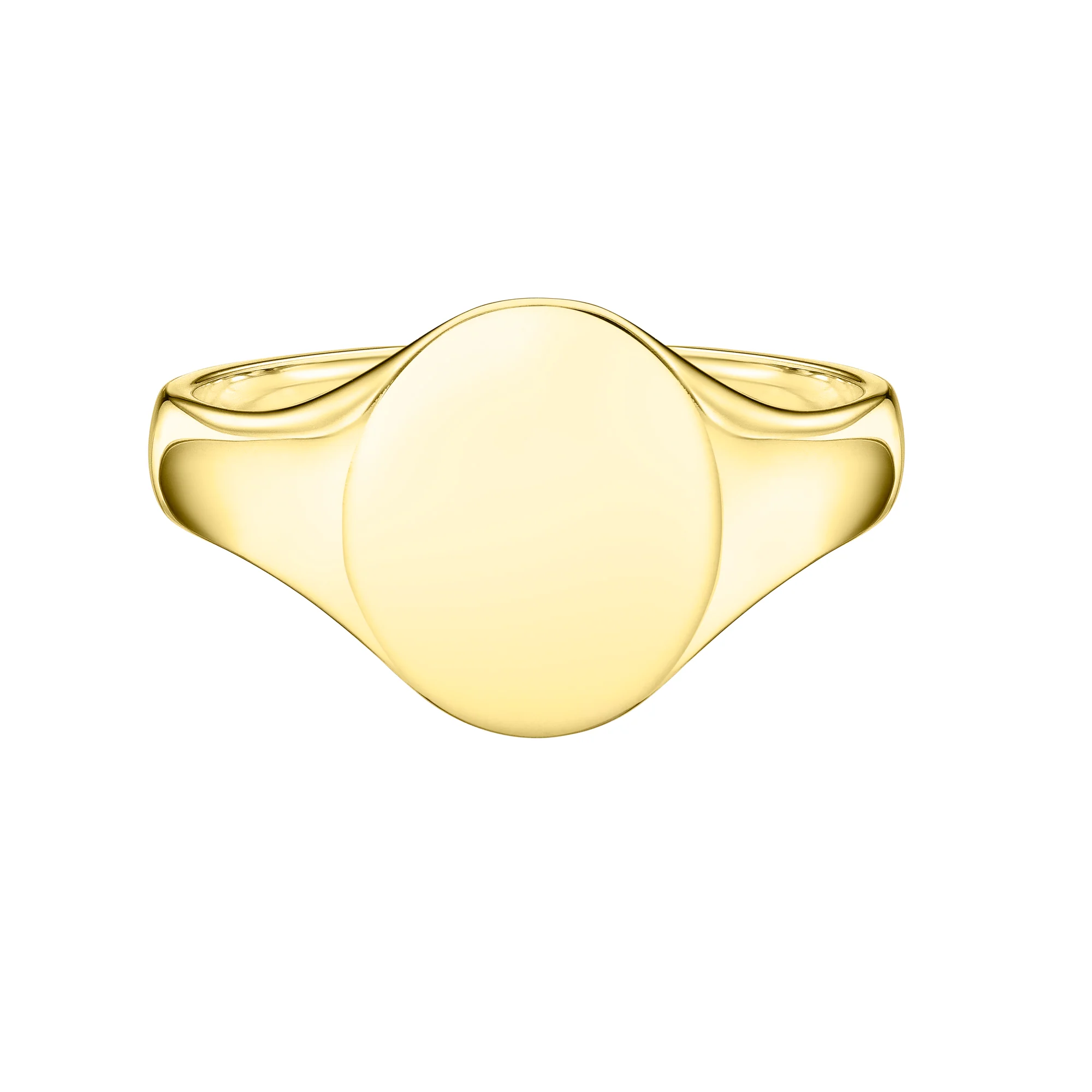 Heavy Elongated Oval Signet Ring | Ladies