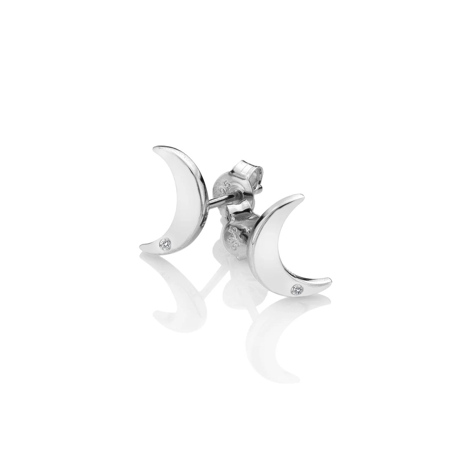 Hot Diamonds Diamond Amulet Crescent Earrings | Sterling Silver - Image 2