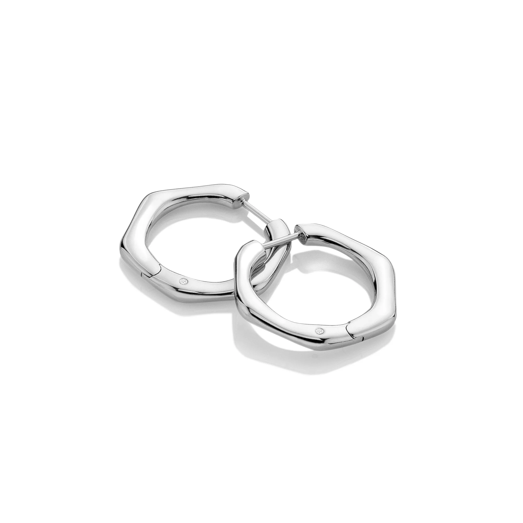 Hot Diamonds Fluid Earrings | Sterling Silver & 18K White Gold Plated - Image 2