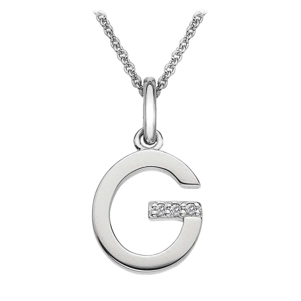 Hot Diamonds Initial Letter Pendants | Sterling Silver - Image 13