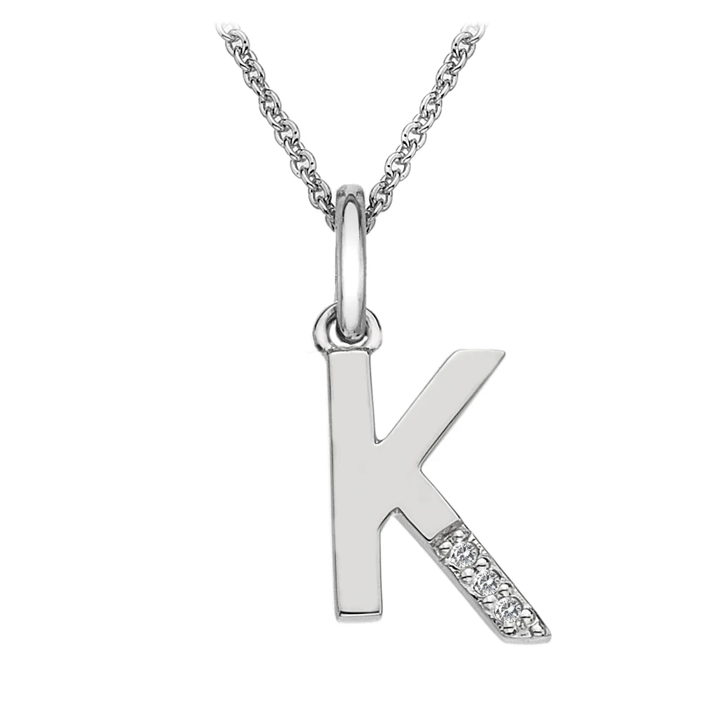 Hot Diamonds Initial Letter Pendants | Sterling Silver - Image 21