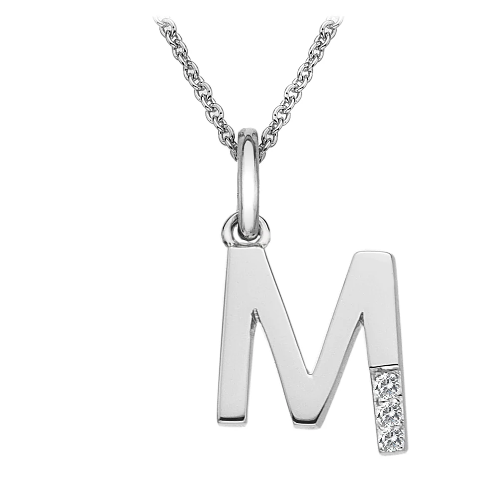 Hot Diamonds Initial Letter Pendants | Sterling Silver - Image 25