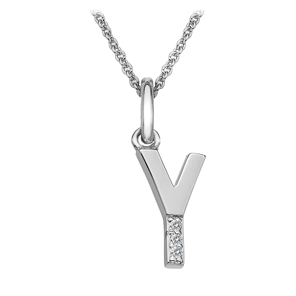 Hot Diamonds Initial Letter Pendants | Sterling Silver - Image 49