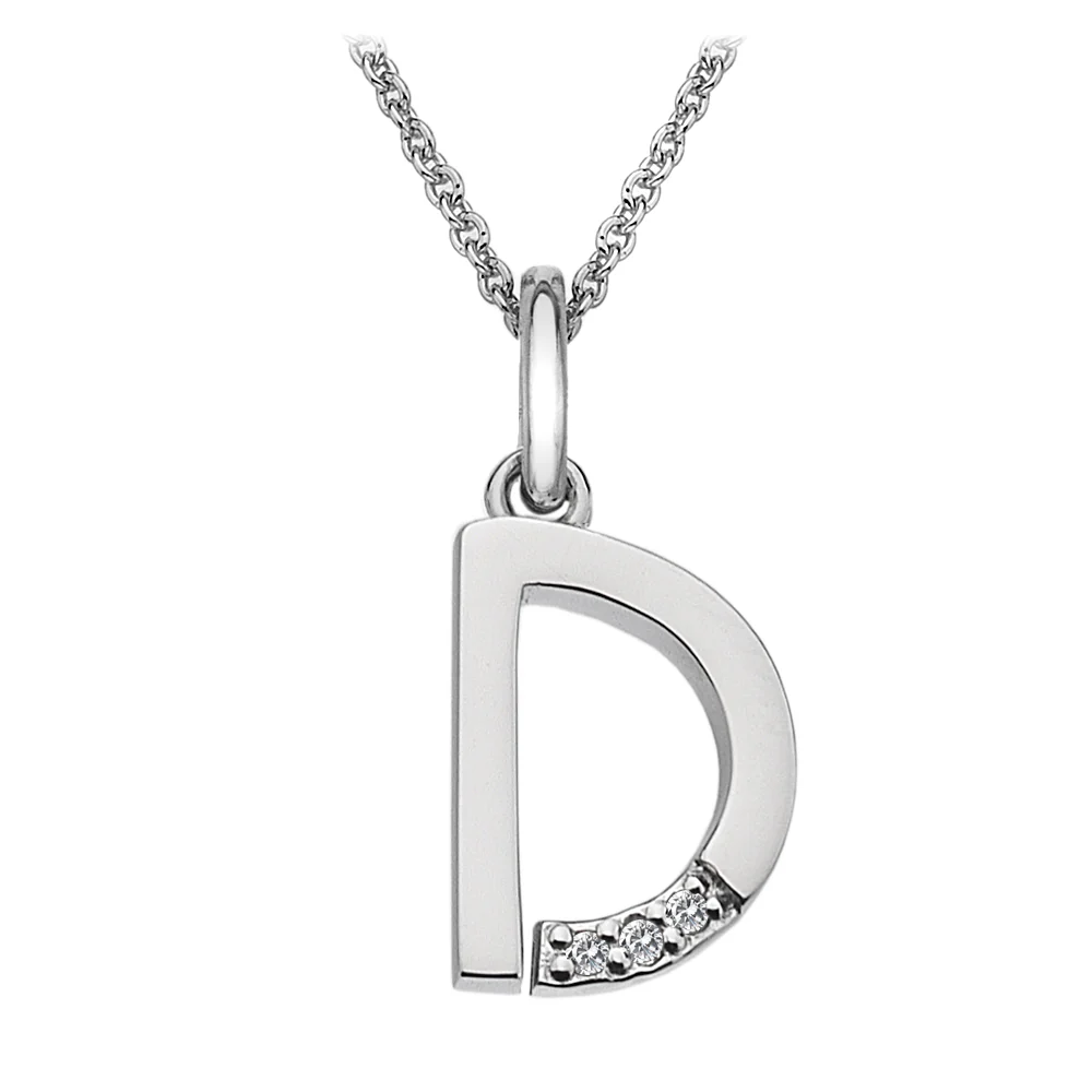 Hot Diamonds Initial Letter Pendants | Sterling Silver - Image 7