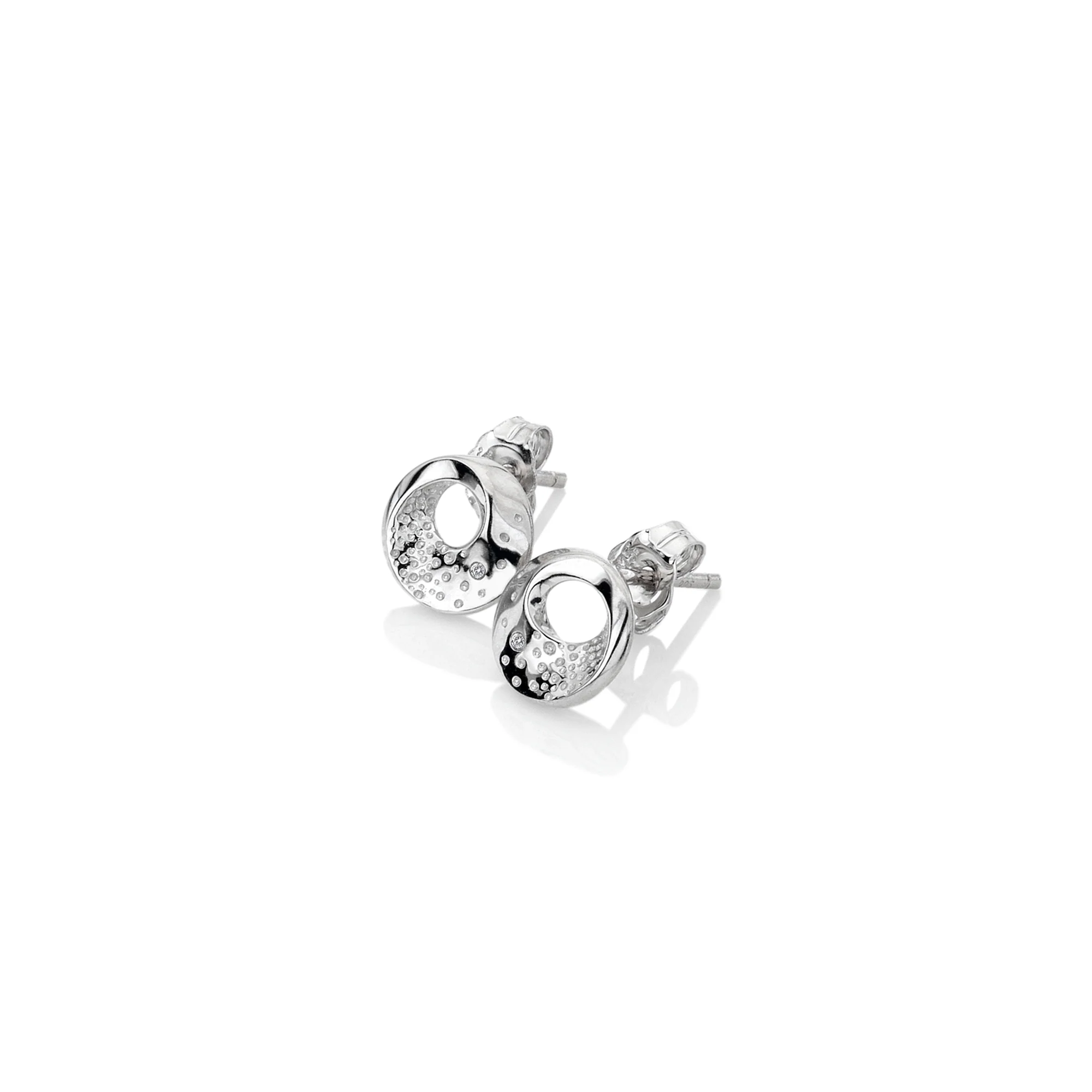 Hot Diamonds Quest Circle Stud Earrings | Sterling Silver - Image 2