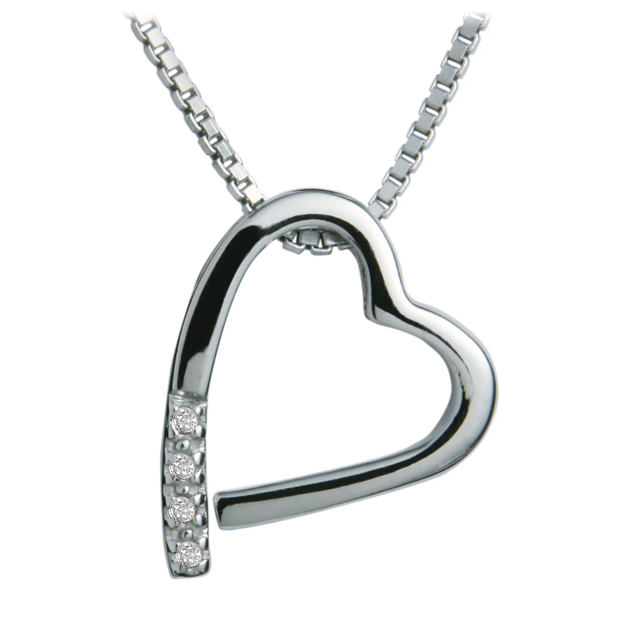 Hot Diamonds Romantic Heart Pendant | Sterling Silver