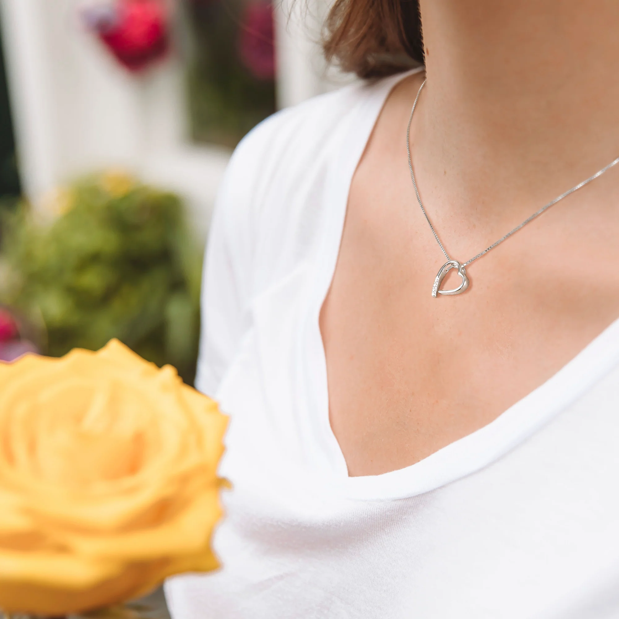 Hot Diamonds Romantic Heart Pendant | Sterling Silver - Image 3