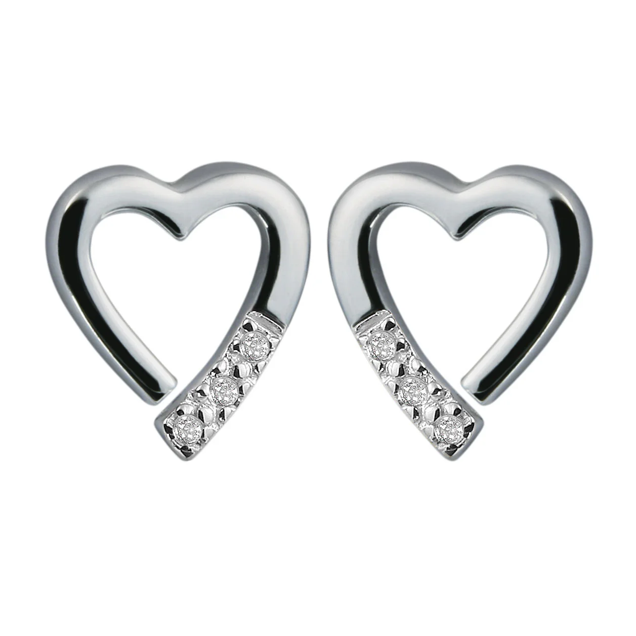 Hot Diamonds Romantic Heart Stud Earrings | Sterling Silver