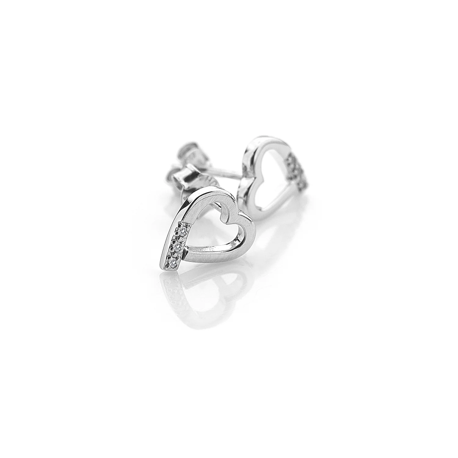 Hot Diamonds Romantic Heart Stud Earrings | Sterling Silver - Image 2
