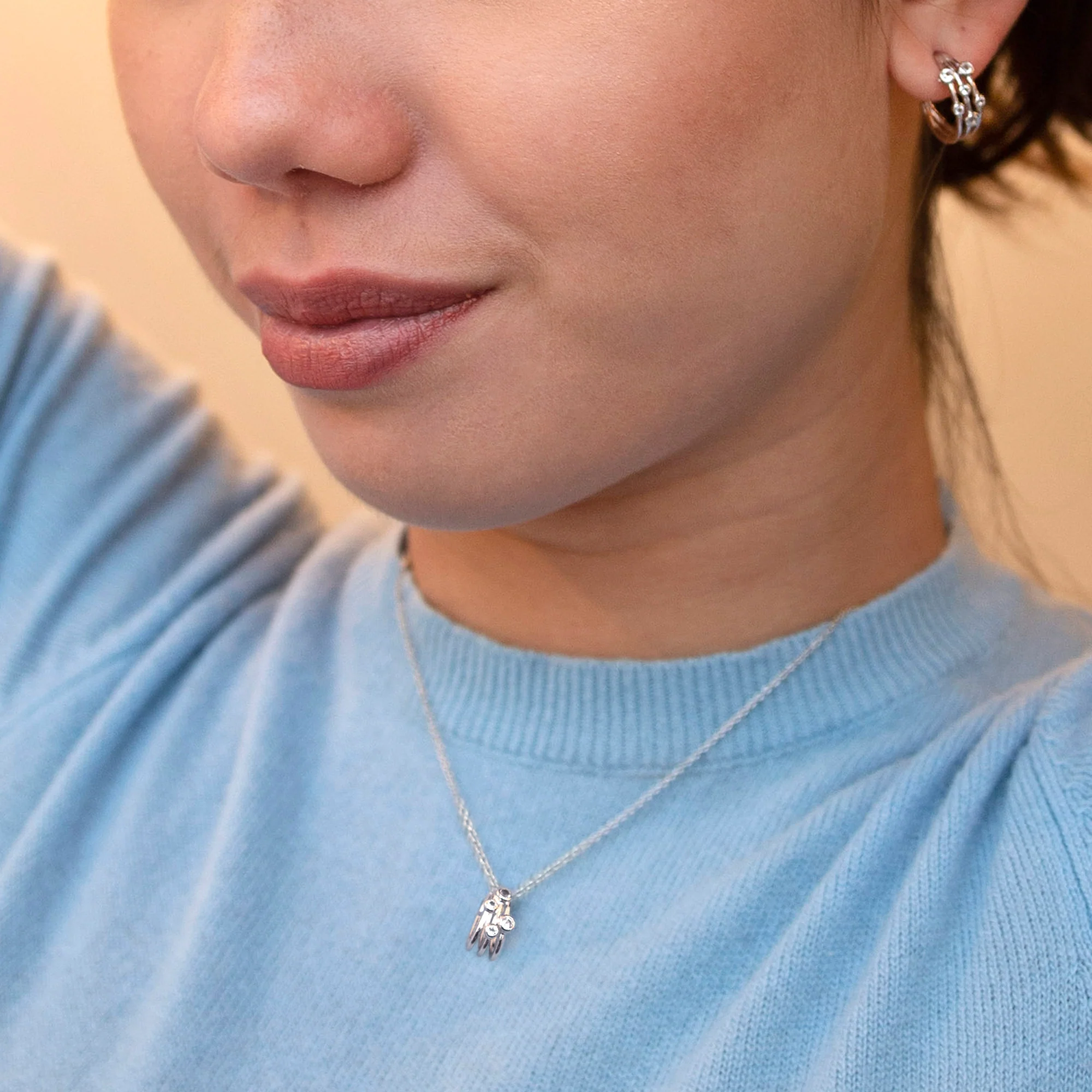 Hot Diamonds Silver Tender Statement Earrings | Sterling Silver - Image 3