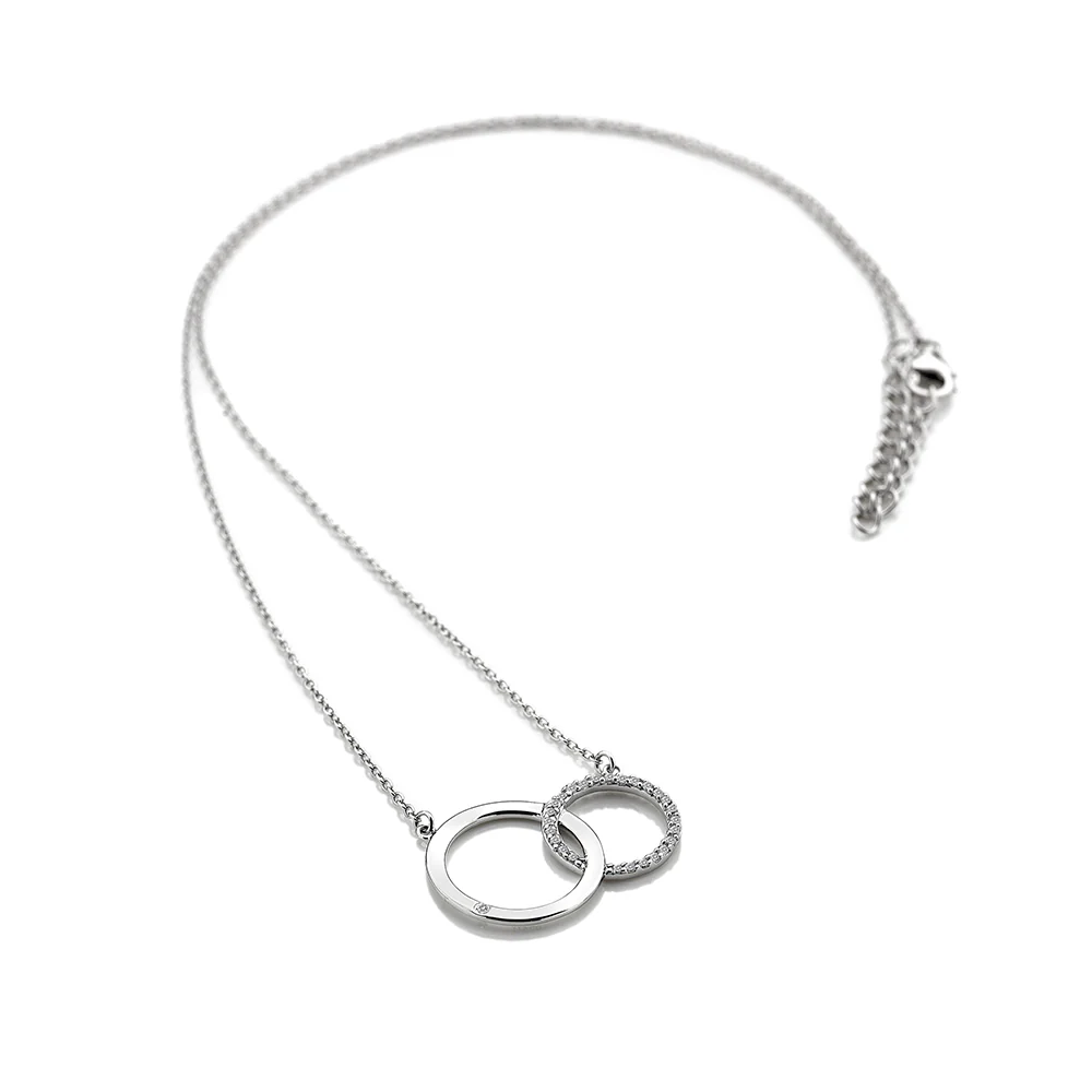 Hot Diamonds Striking Topaz Circle Necklace | Sterling Silver - Image 2