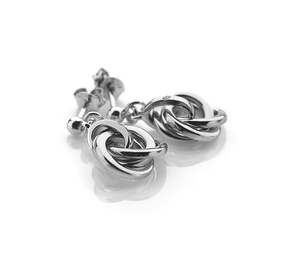 Hot Diamonds Trio Collection Calm Earrings | Sterling Silver - Image 2
