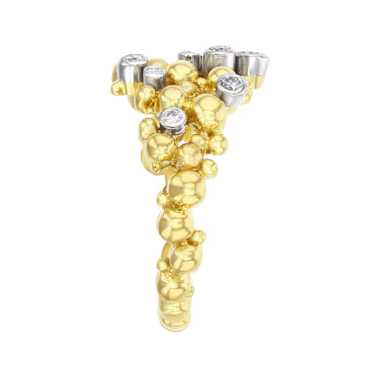 Late Twentieth Century Gilbert Albert Geneve 0.25ct Brilliant Cut Dress Ring | Pre-loved | 18K Yellow Gold - Image 4