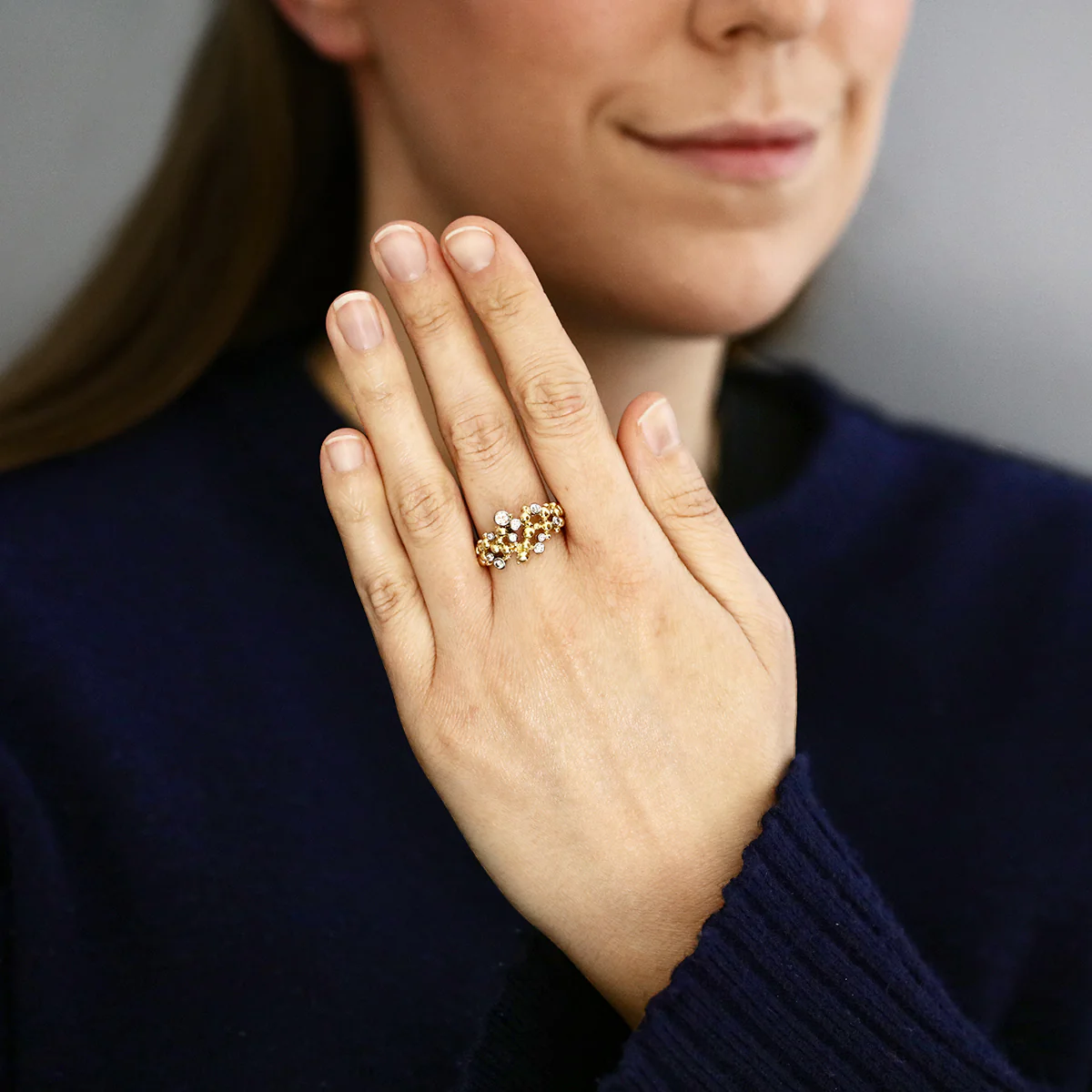 Late Twentieth Century Gilbert Albert Geneve 0.25ct Brilliant Cut Dress Ring | Pre-loved | 18K Yellow Gold - Image 6