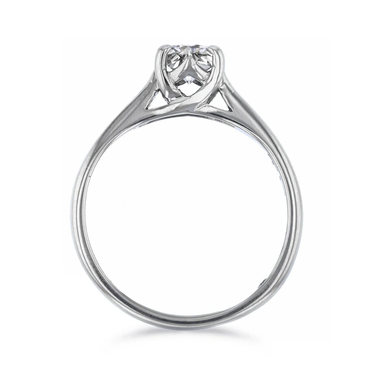LEO 0.54ct Brilliant Cut Diamond Engagement Ring | Pre-Loved | Platinum - Image 5