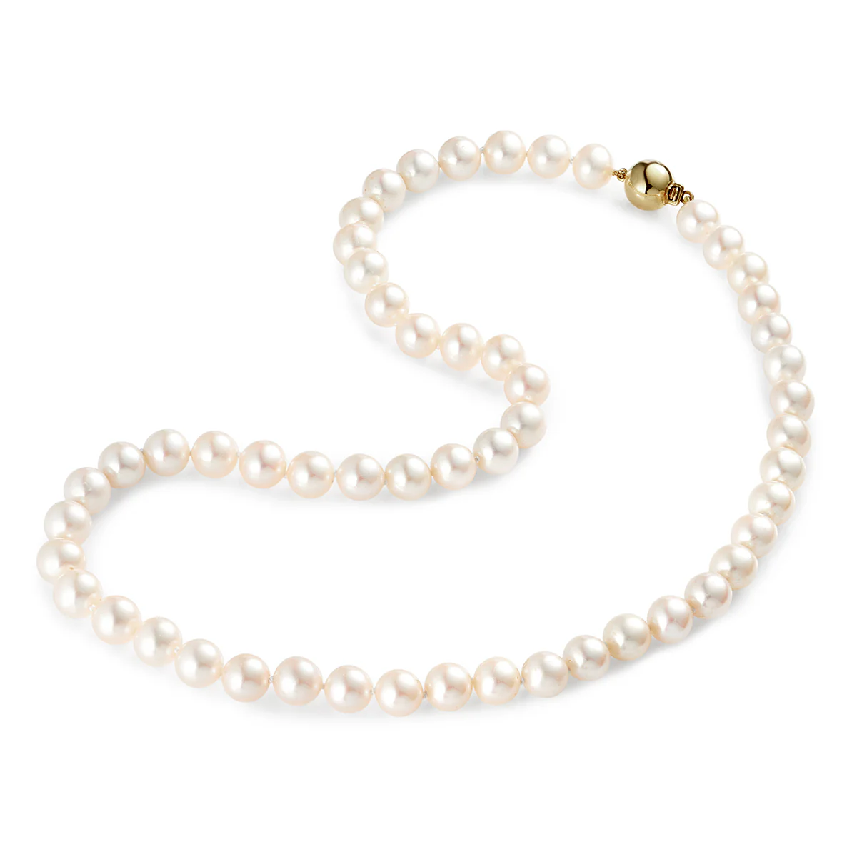 Matt Aminoff AAA Japanese Akoya Pearl Strand Necklace | 18K Gold