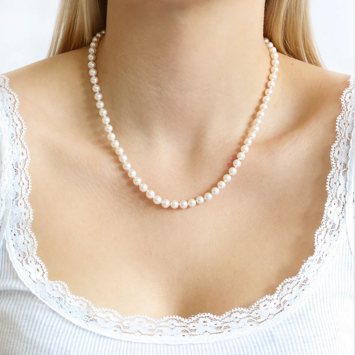 Matt Aminoff AAA Japanese Akoya Pearl Strand Necklace | 18K Gold - Image 2