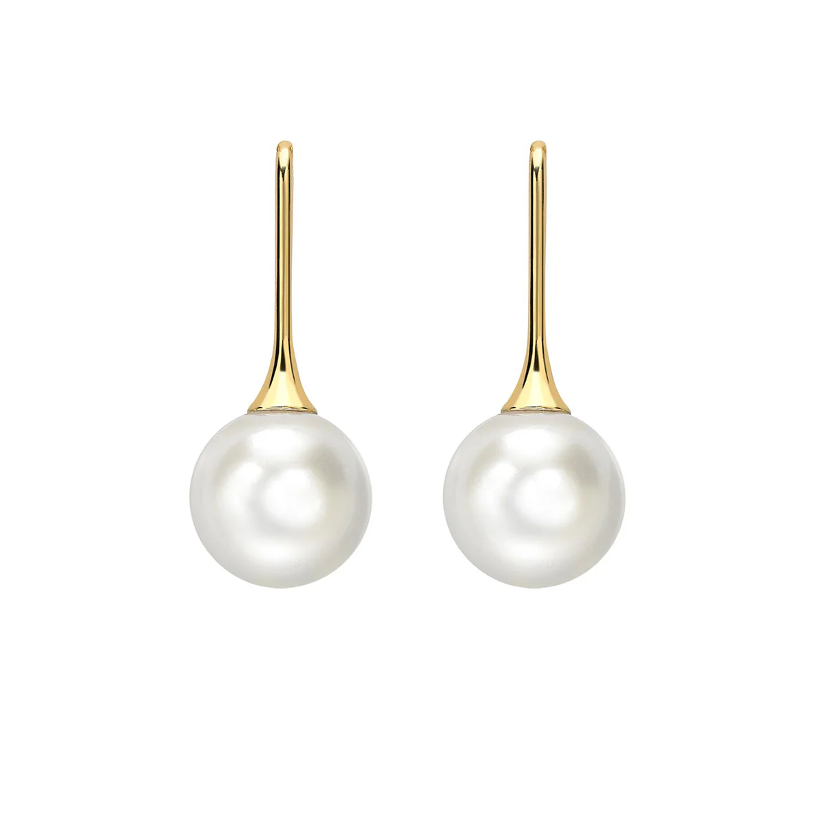 Matt Aminoff Freshwater Pearl Hook Drop Earrings | 18K Yellow Gold