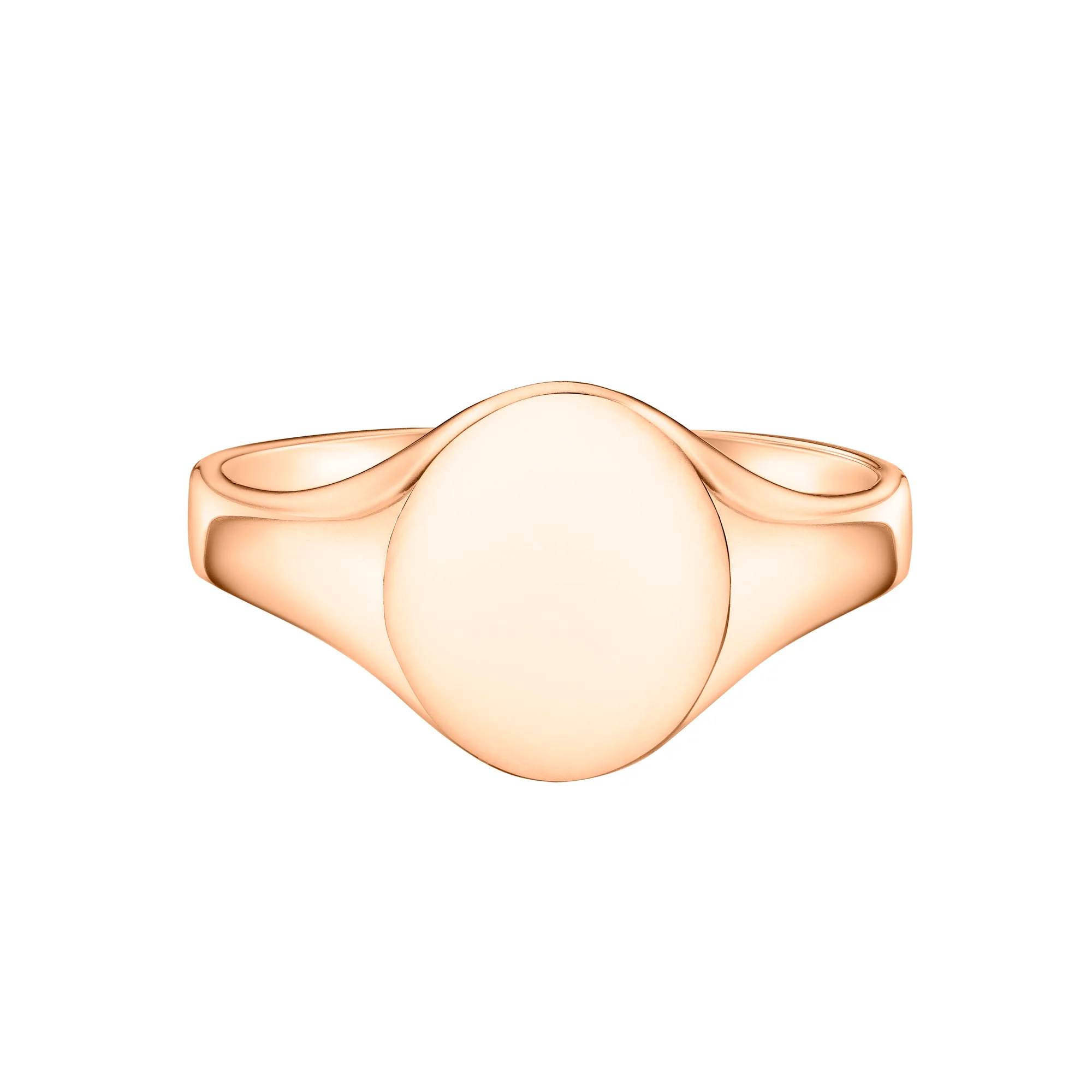 Medium Lightweight Oval Signet Ring | Ladies - Image 8