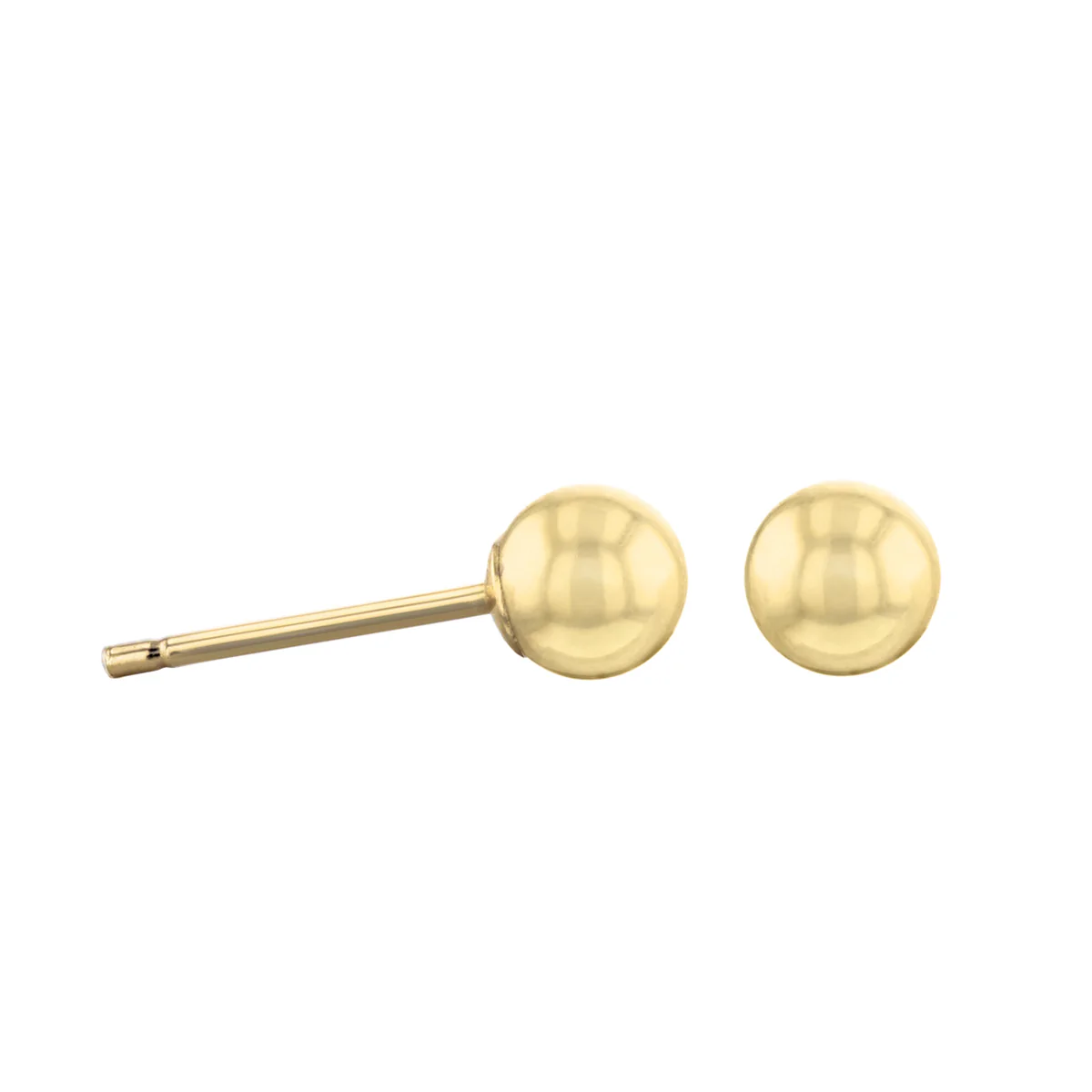 Mizuki 4mm Ball Stud Earrings - Image 4