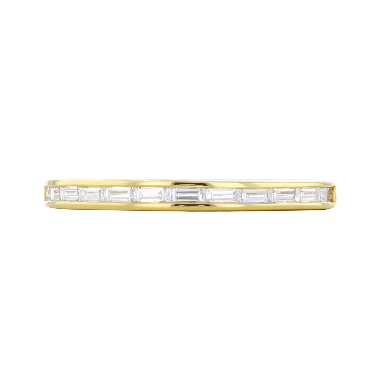 Everyday Diamonds Collection 2mm Baguette Cut Diamond Half Eternity Ring | 18K Yellow Gold - Image 2