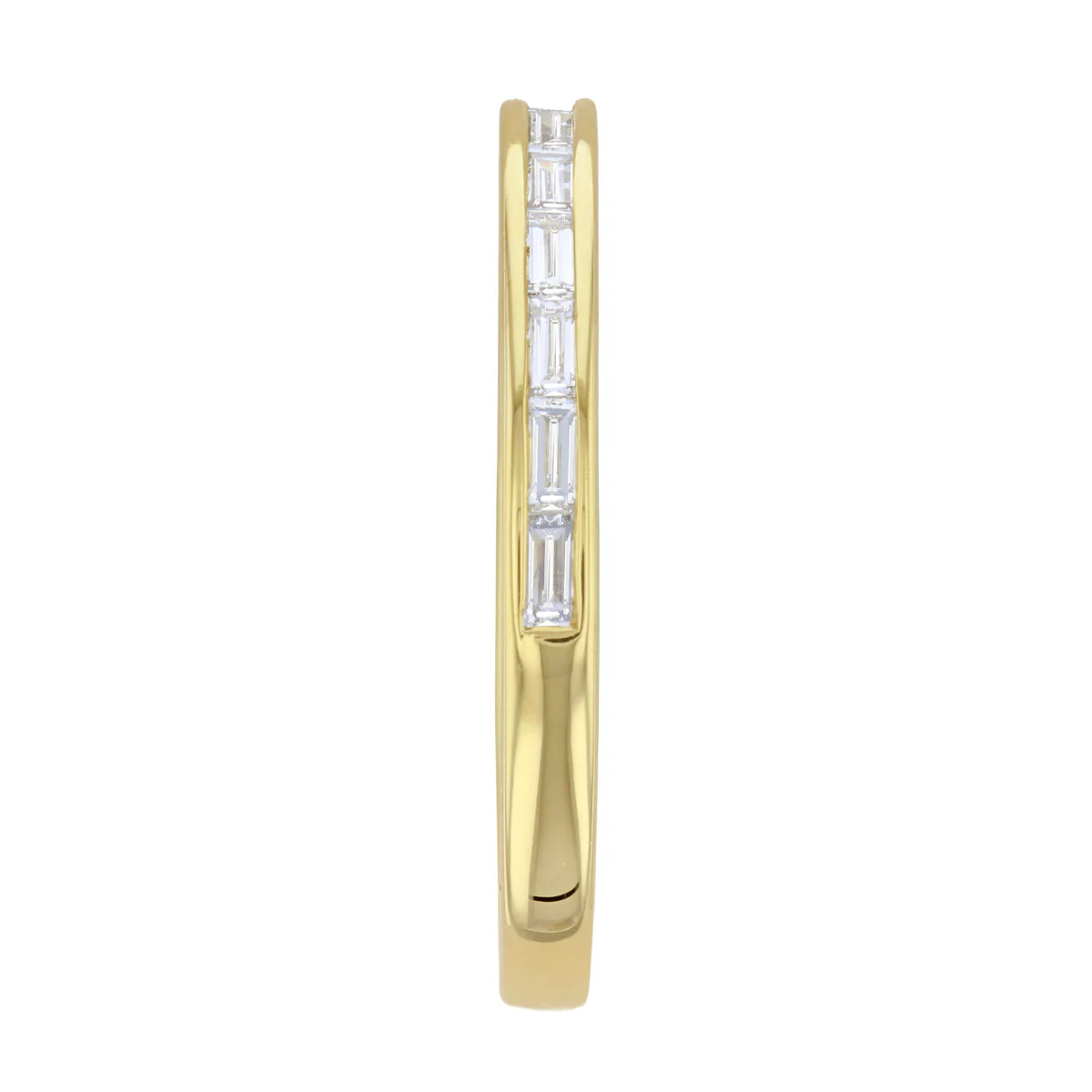 Everyday Diamonds Collection 2mm Baguette Cut Diamond Half Eternity Ring | 18K Yellow Gold - Image 3