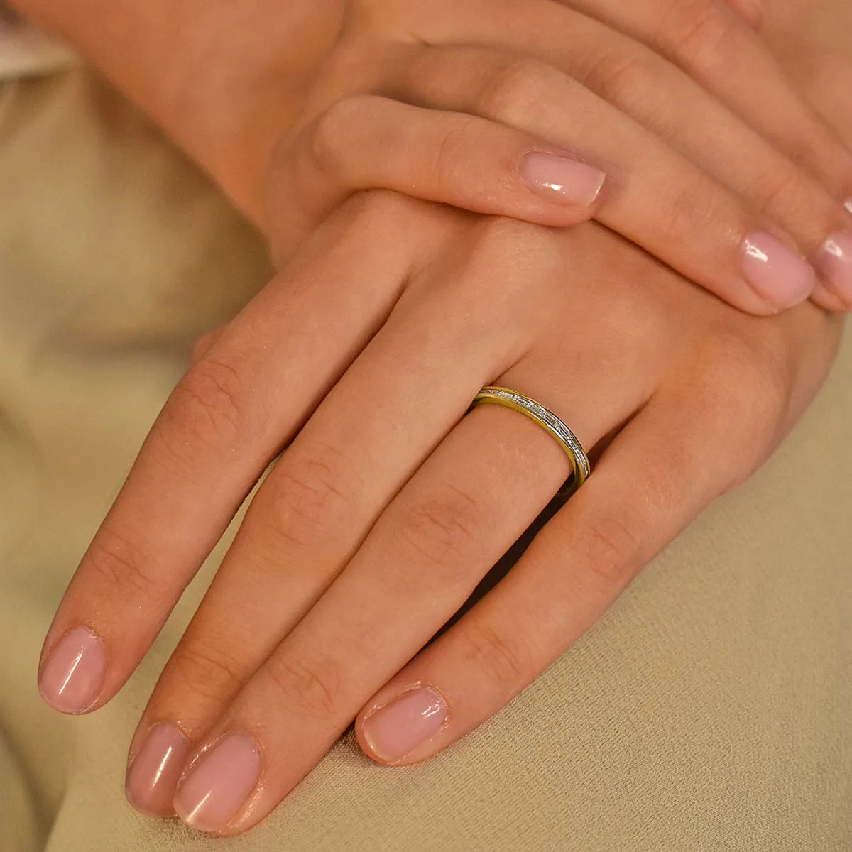 Everyday Diamonds Collection 2mm Baguette Cut Diamond Half Eternity Ring | 18K Yellow Gold - Image 5