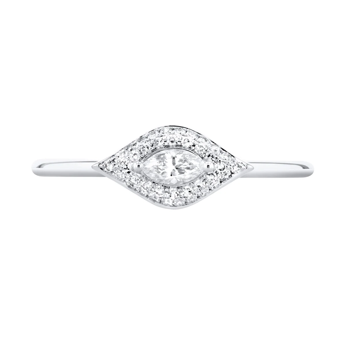 Everyday Diamonds Collection Diamond Evil Eye Ring | 14K White Gold - Image 5