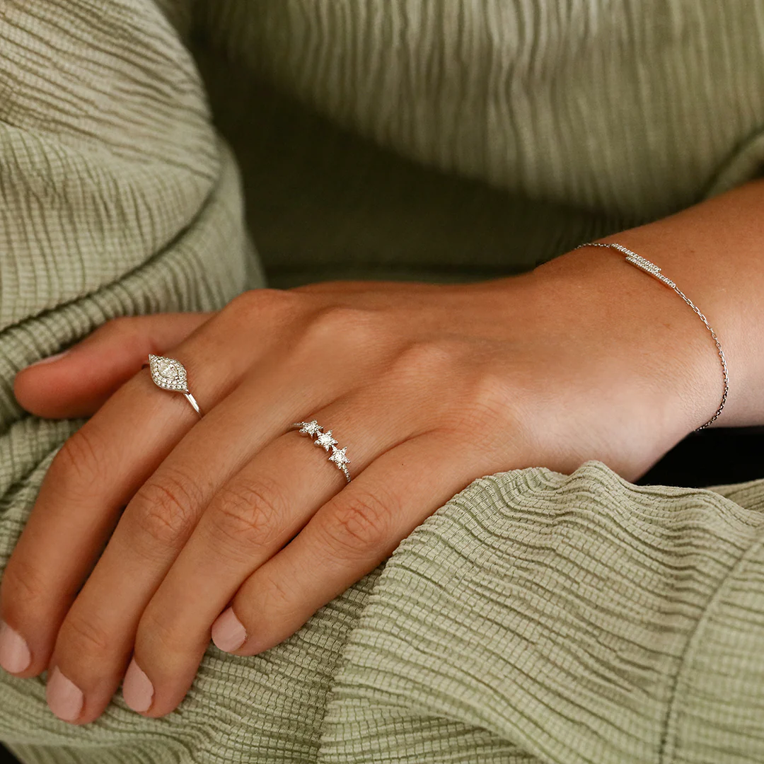 Everyday Diamonds Collection Diamond Evil Eye Ring | 14K White Gold - Image 6