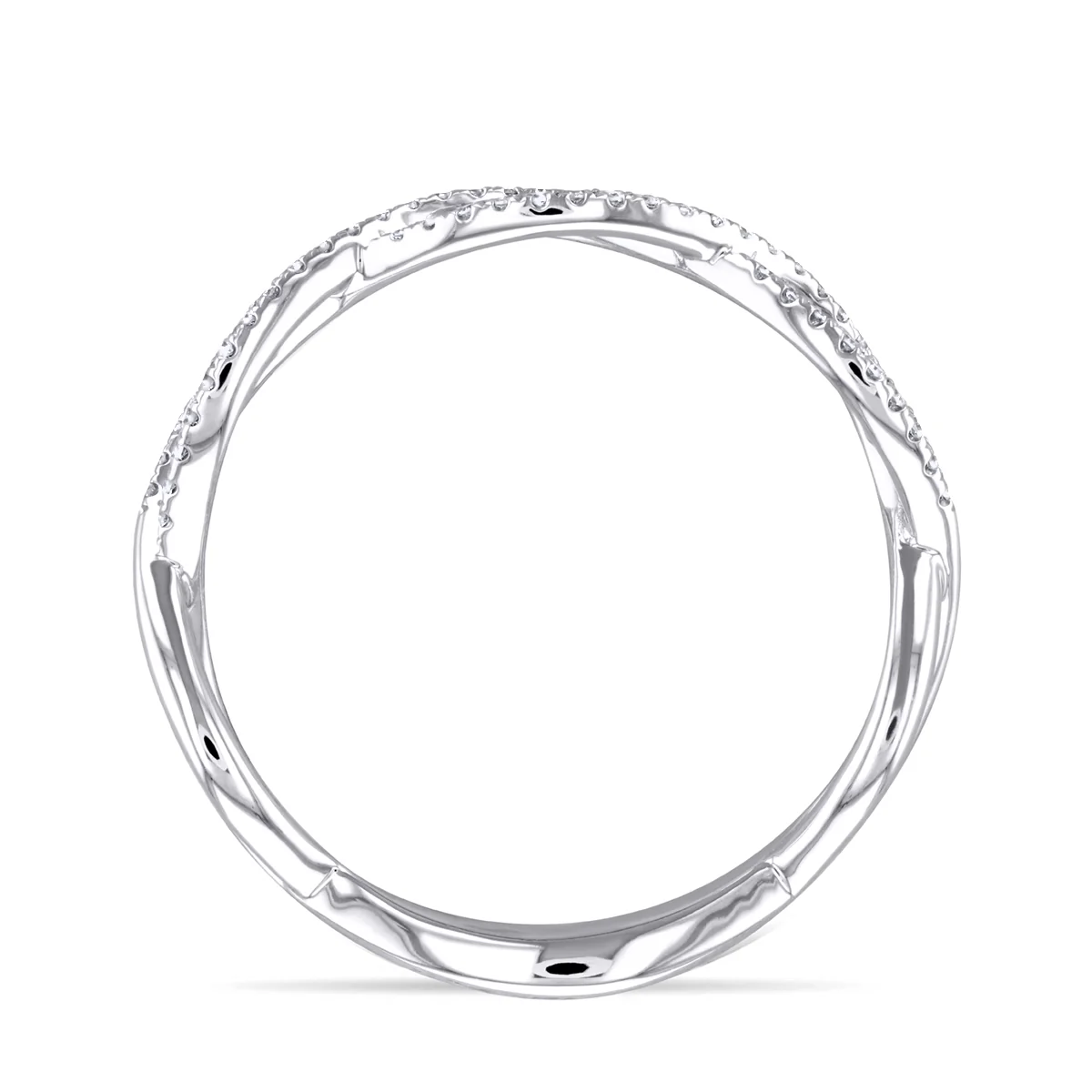 Everyday Diamonds Collection Diamond Open Twist Ring | 14K White Gold - Image 3
