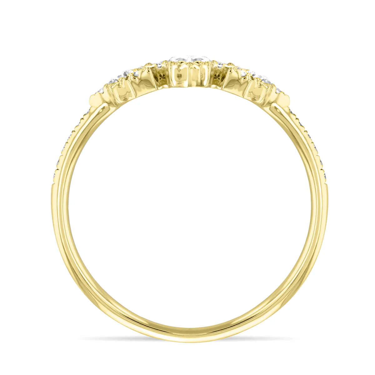 Everyday Diamonds Collection Diamond Triple Star Ring | 14K Yellow Gold - Image 4