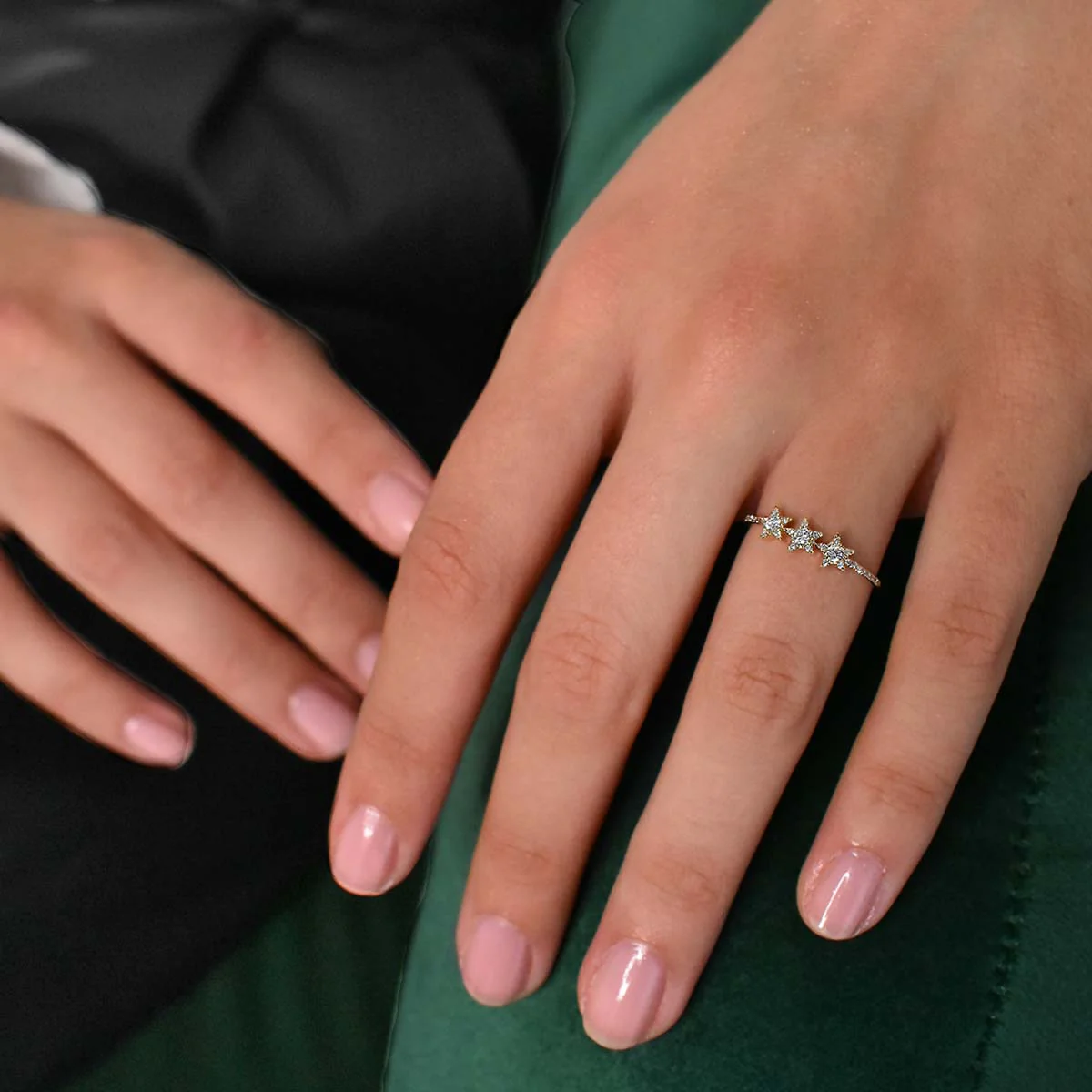 Everyday Diamonds Collection Diamond Triple Star Ring | 14K Yellow Gold - Image 5