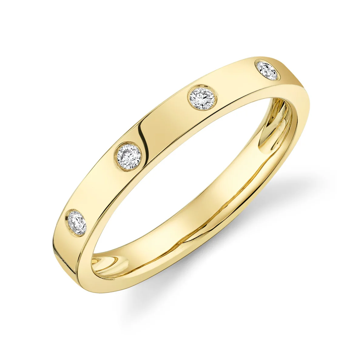 Everyday Diamonds Collection Inlay Diamond Ring | 14K Yellow Gold