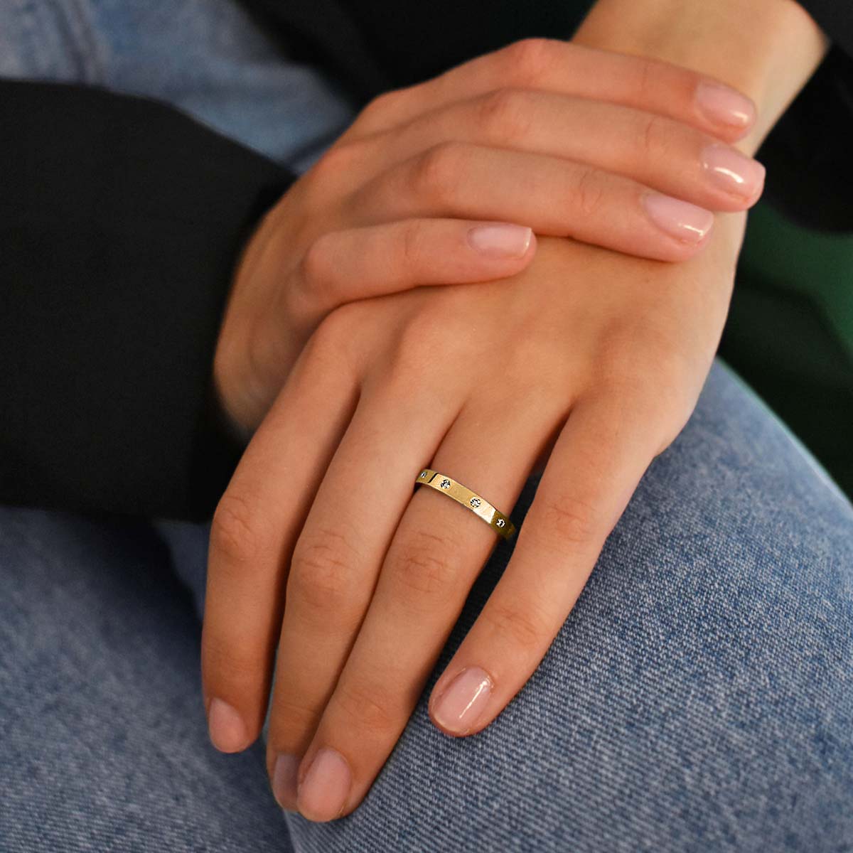 Everyday Diamonds Collection Inlay Diamond Ring | 14K Yellow Gold - Image 5