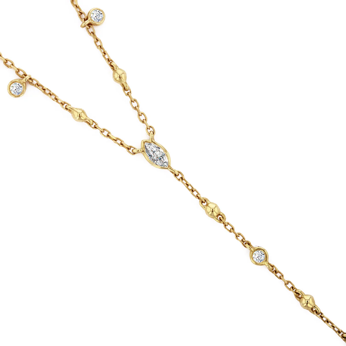 Everyday Diamonds Collection Multi-Cut Diamond Necklace | 9K Yellow Gold - Image 2