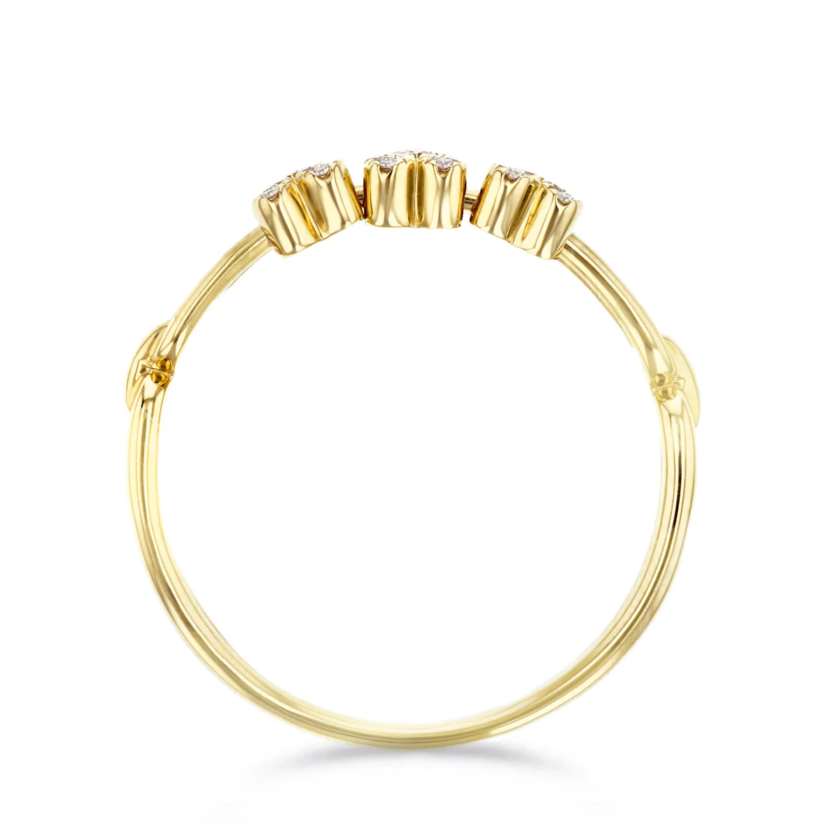 Everyday Diamonds Collection Pave Diamond Heart Slider Ring  | 14K Yellow Gold - Image 5