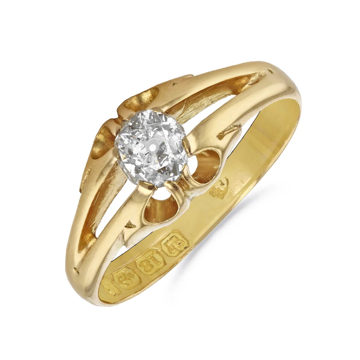 Old Brilliant Signet Ring | Pre-Loved | 18K Yellow Gold