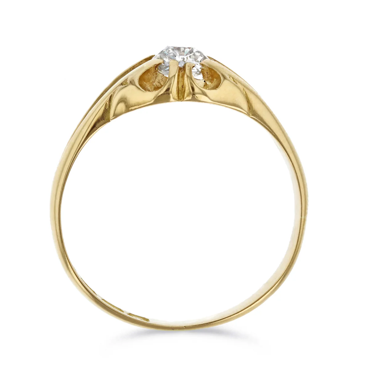 Old Brilliant Signet Ring | Pre-Loved | 18K Yellow Gold - Image 3