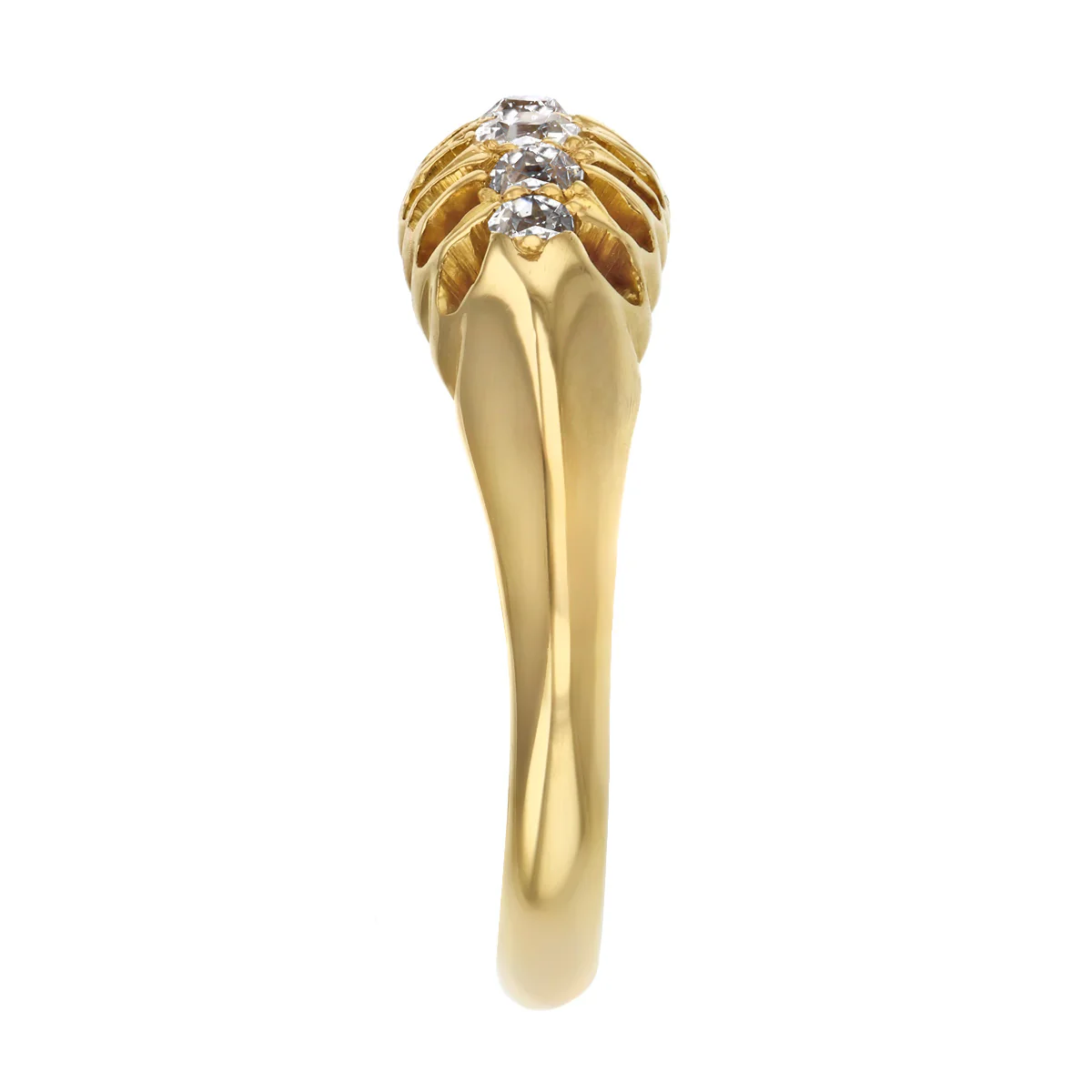 Old Cut Diamond Five stone Ring | Pre-Loved | 18K Yellow Gold - Image 4