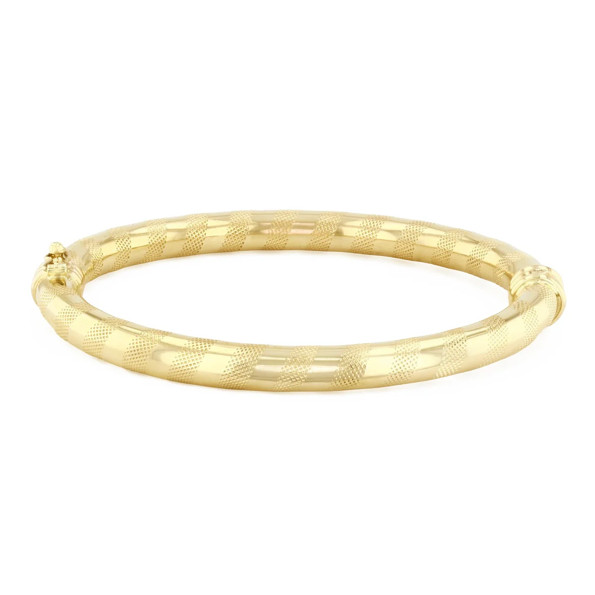 Oval Patterned Bangle (9.5g) | Pre-Loved | 9K Yellow Gold