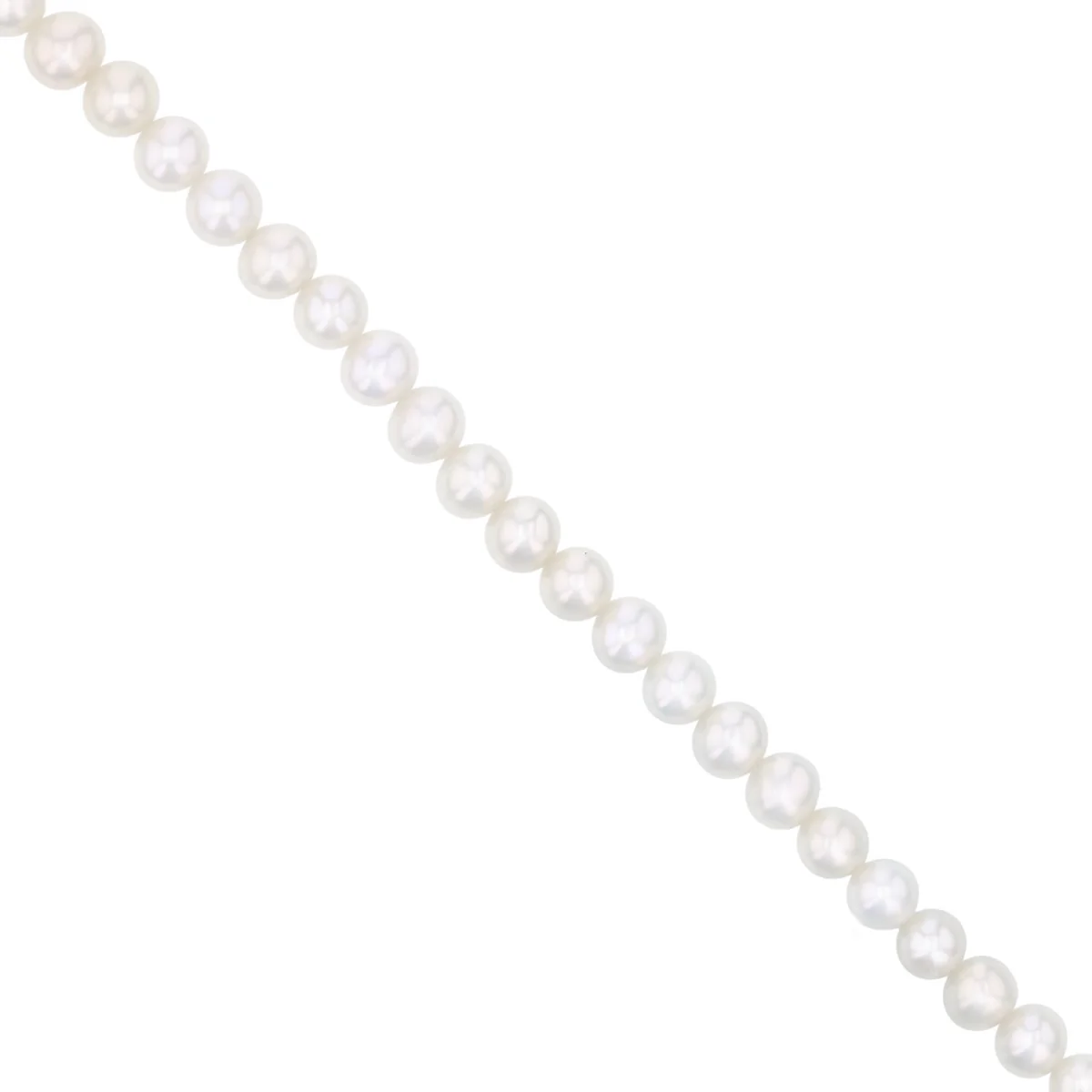 Pearlessence Collection 5 - 5.5mm White Round Cultured River Pearl Bracelet | 9K Yellow gold - Image 2