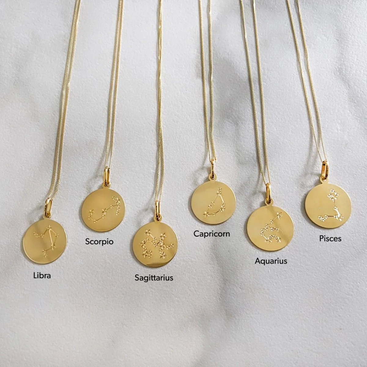 Personalised Birthstone and Star Sign Necklace | 9K Yellow Gold - Image 4