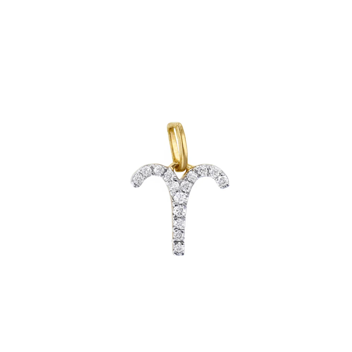 Personalised Diamond Zodiac Charm | 9K Yellow Gold