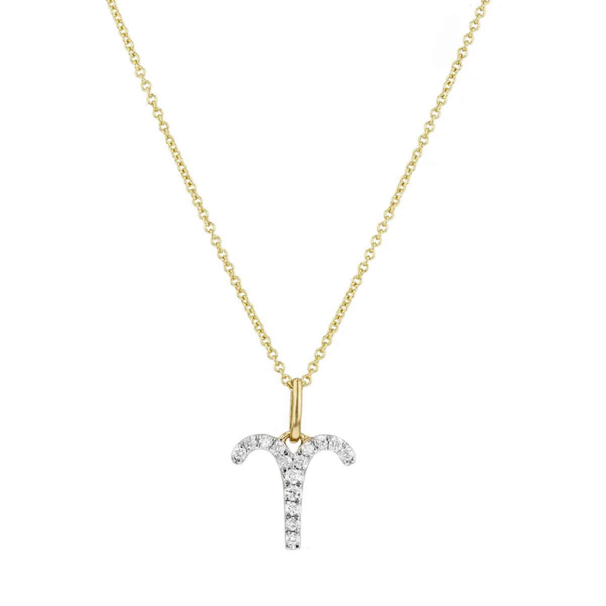 Personalised Diamond Zodiac Pendant | 9K Yellow Gold