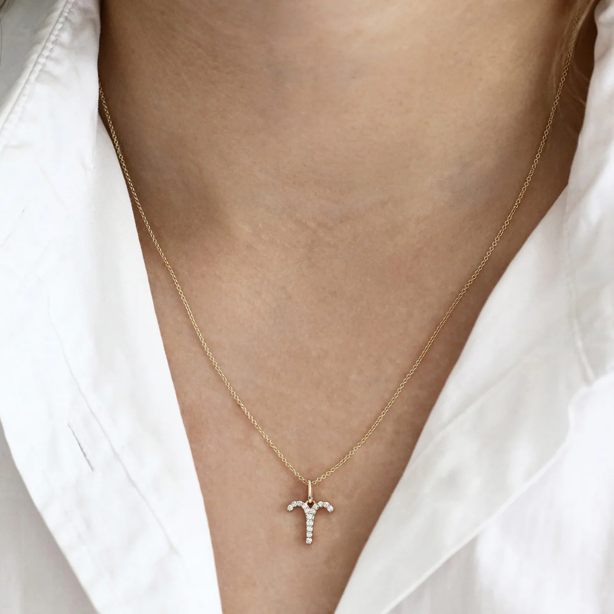Personalised Diamond Zodiac Pendant | 9K Yellow Gold - Image 2